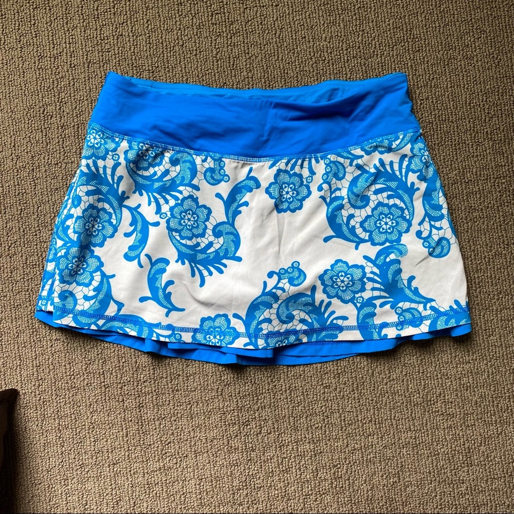 Blue Patterned Lululemon Skirt